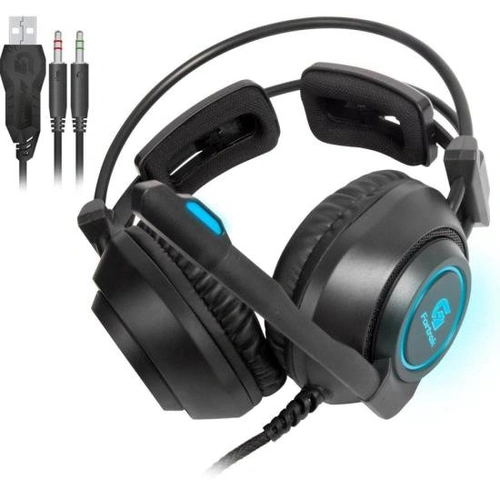 Headset Gamer Fortrek Vickers P2 + Usb Rgb Preto