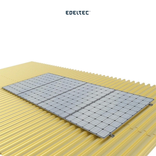 Estrutura P/ 4 Mod. Edeltec Solar Metalico Mini Trilho (s/ Perfil)