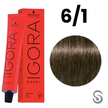Schwarzkopf Igora Royal Coloração 6-1 Louro Escuro Cendré 60ml