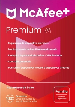 Plus Family Mcafee + Família Dispositivos Ilimitados 1 Ano Esd - Mpp31bnrurpfd