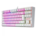 Teclado Mecânico Redragon Kumara RGB, Com fio, ABNT2, Switch Marrom, Branco E Rosa - K552PW-RGB (PT-BROWN)