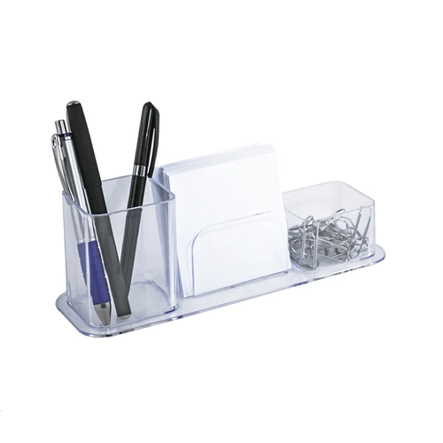 Porta Canetas, Clips e Lembrete Cristal DelloColor