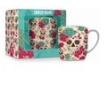 Caneca Porcelana Urban - CAVEIRA FLOWERS 