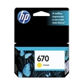 Cartucho De Tinta Original HP 670 Amarelo CZ116AB 3,5ml