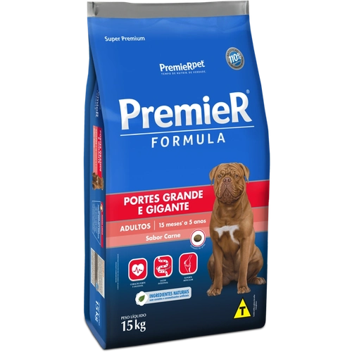 PREMIER JR PORTE GRANDE CARNE 15KG