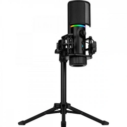 Microfone Gamer Streamplify Mic Tripod Com Tripé Ajustável Preto Rgb Mi-48-rgb-tp-bk