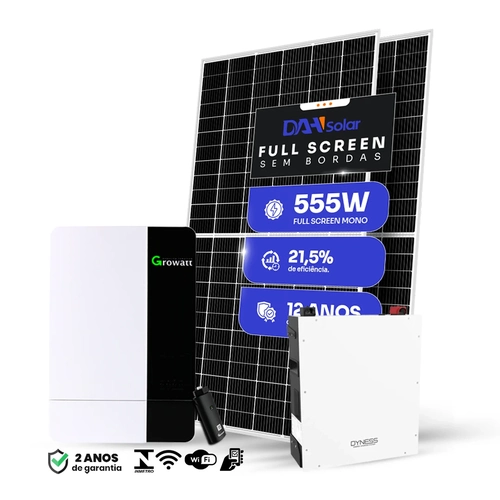 Energia Solar Residencial. Sistema de 4,36 kWp, com 8 módulos