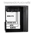 Gabinete Gamer Preto Grasep D-ATX01 ATX Entrada USB 3.0 / DVD