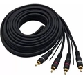 Cabo de audio rca para som automotivo 1,50M gold