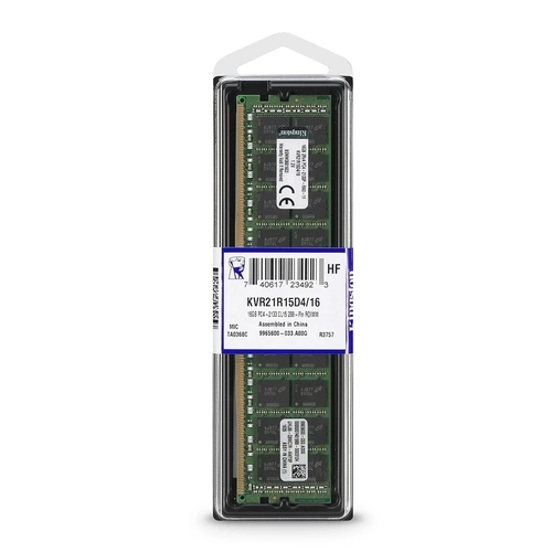 Memória Servidor Ddr4 16gb 2133mhz Kingston ECC REG - Kvr21r15d4/16