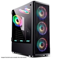 Gabinete Gamer Bluecase Mid Tower Lateral em Vidro Preto - BG-025