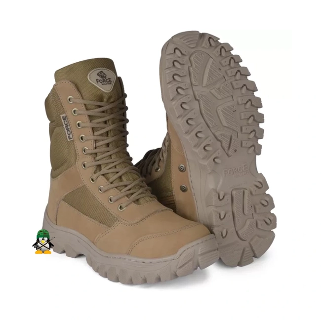 Coturno Militar Coyote Padrão EB com Zíper (Force Militar)