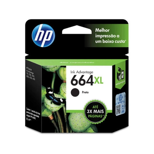 Cartucho De Tinta Hp 664xl Preto - F6v31ab