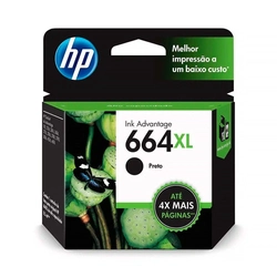 Cartucho De Tinta Hp 664xl Preto F6v31ab