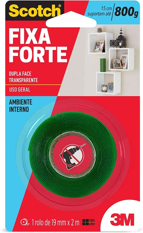 FITA DUPLA FACE 3M FIXA FORTE 19X2MT TR