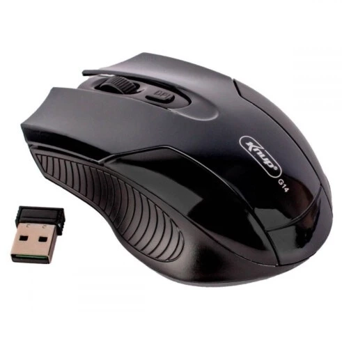 Mouse Óptico sem fio Wireless 2.4ghz KP-G14 preto - Knup