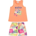 Conjunto Regata e Shorts Malwee Happy Fille Feminino - Laranja