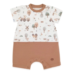 Macacão Manga Curta Sobreposto Suedine Masculino - Fazendinha