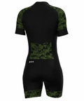 Macaquinho de Ciclismo Feminino Musgo