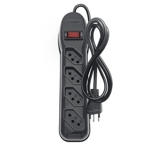 Filtro de Linha Circuit Breaker 4 Tomadas Pp 3x0,75 1m Preto