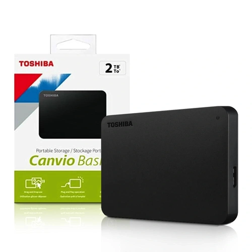 HD Externo Toshiba 2TB Canvio Basics, Preto - HDTB520XK3AAI