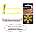 Bateria Auditiva 10 - Duracell  1,45V. cartela com 6 unidades.