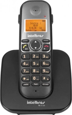 Telefone Sem Fio C/ Id e C/ Entrada para Fone de Ouvido Ts 5120 Preto 4125120