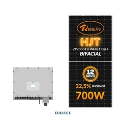 Gerador Edeltec Solar Deye 49,00 Kwp Tri. 380v Solo (40k/700w Bifacial)