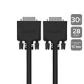 Cabo de Vídeo Vga 3+6 15 Pinos Macho para Vga 3+6 15 Pinos Macho 28awg Puro Cobre 30 Metros - Pvm36-30