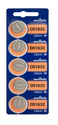 Bateria CR1632 Murata - 3V Lithium cart. c/5un.