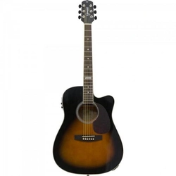 Violão Giannini Gf1d Ceq Eletroacústico Aço 3 Tone Sunburst