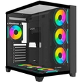 Gabinete Gamer Fortrek Clarity Full Glass Aquário Preto