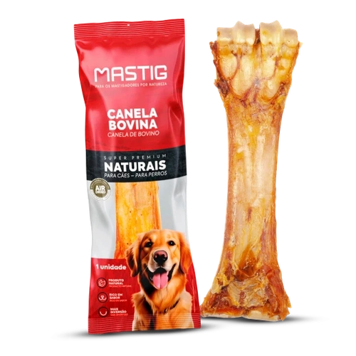 Osso Canela Bovina Mastig para Cães 1un