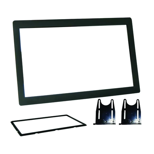 Moldura Fiamon 2 Din Duster/oroch Sem Rádio 18 Preto