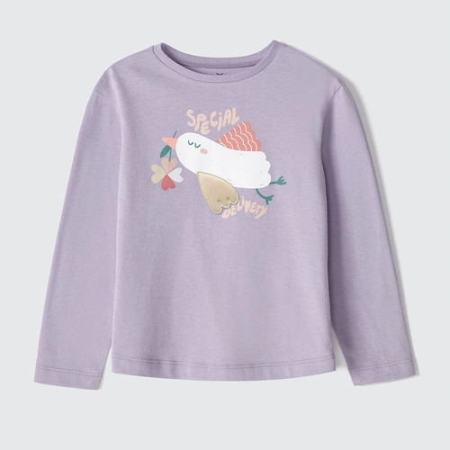 Blusinha Manga Longa Special Delivery Lilás Hering - Feminina