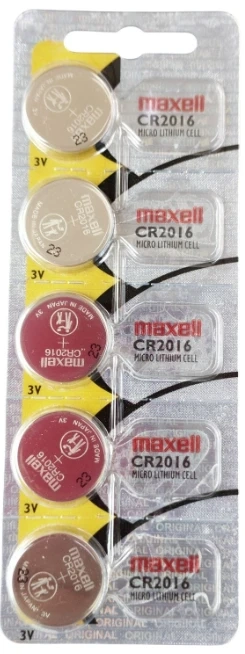 CR2016 Maxell - 3V Lithium cartela c/5un.
