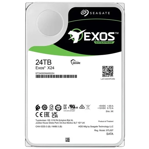 HD 24TB Seagate Exos X24 Enterprise 512MB 7200RPM - ST24000NM002H