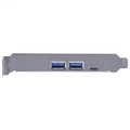 Placa USB Com 2 USB 3.0 + Usb-C Tipo-C PCI-E X1 Com Low Profile - P2U30C31-LP