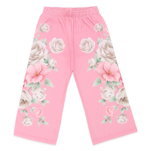 Calça Pantalona Flores Milon - Feminina