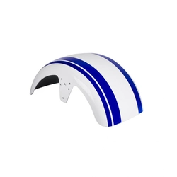 Paralama Dianteiro Para Scooter Eletrica Hawk X7/x8 White/ Faixa Blue