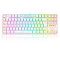 Teclado Mecanico Redragon Kumara Pro Lunar White RGB Switch Vermelho - K552W-RGB-PRO PT-RED