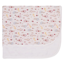 Manta com Forro Avulsa Estampado Coelha Feminina - Rose Garden