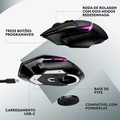 Mouse Gamer Logitech G502 X Plus, LIGHTSPEED, Sensor HERO 25K, RGB, 13 Botoes, Preto, Sem Fio - 910-006161