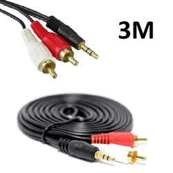 Cabo P2 Macho P/ 2 Rca 3m - Xc-p2st-2rca-3m