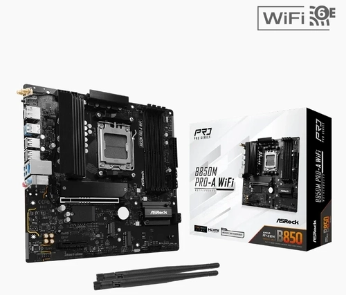 Placa Mãe Asrock B850m Pro-a Wifi Amd Am5 Atx Wf/blt Ddr5 - B850 Pro-a Wifi