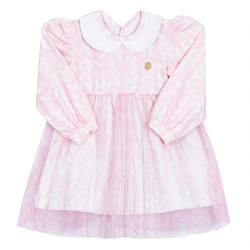 Vestido Estampado Cotton e Tule Rosa Randa Mundu - Feminino