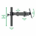 Suporte De Mesa Articulado Multivisão Com Inclinação Para Três Monitores De 10” a 24”