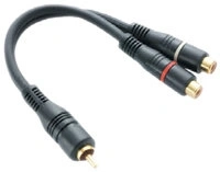 Cabo De Audio y 1 Rca Macho + 2 Rca Femea Gold 5 Mm (granel)