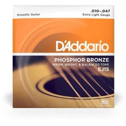 Encordoamento Violão Aço .010-.047 Phosphor Bronze Ej15 d Addario