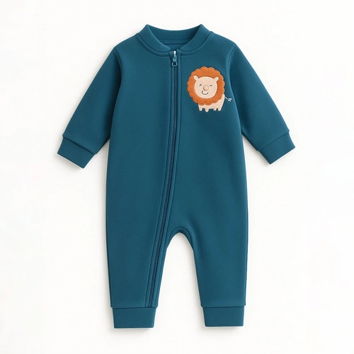 Macacão Soft Zíper Bordado Leãozinho - Masculino